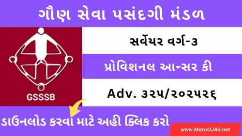 GSSSB Surveyor Provisional Answer Key 2025