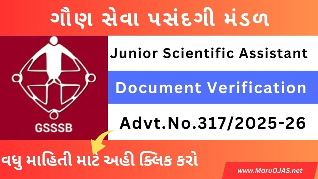 Junior Scientific Assistant Document Verification List