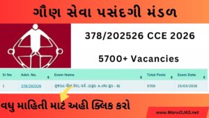 Read more about the article 378/202526 CCE Recruitment 2026 | Exam Date Announced